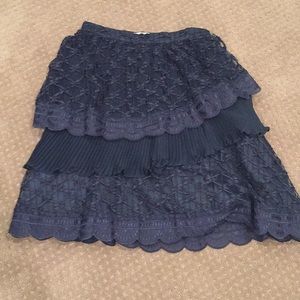 Moulinette Seours Navy Layered Skirt